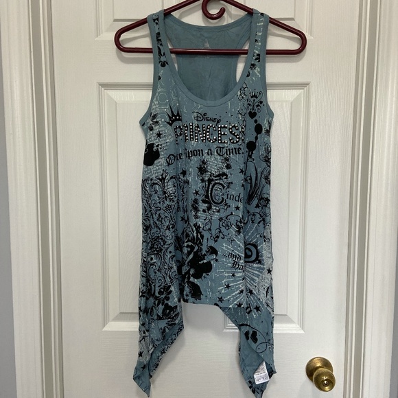 Disney Princess Once Upon a Time Blue Sleeveless Tank - Picture 1 of 10